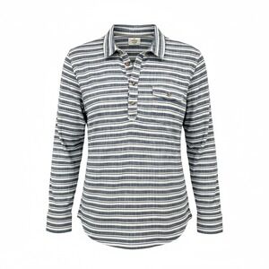 Marine Layer Blue White Stripe Pullover Collared Shirt Top Women Medium
